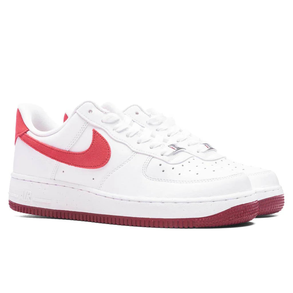 Womens Air Force 1 07 Adobe White Adobe Team Red Dragon Red
