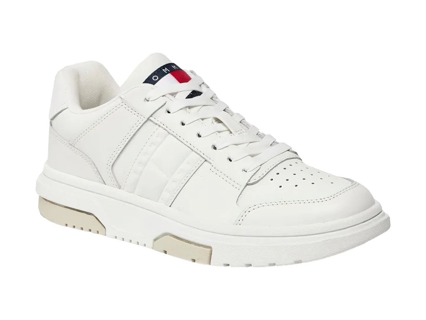 Tenis Tommy Hilfiger The Brooklyn Leather Ecru para Mujer