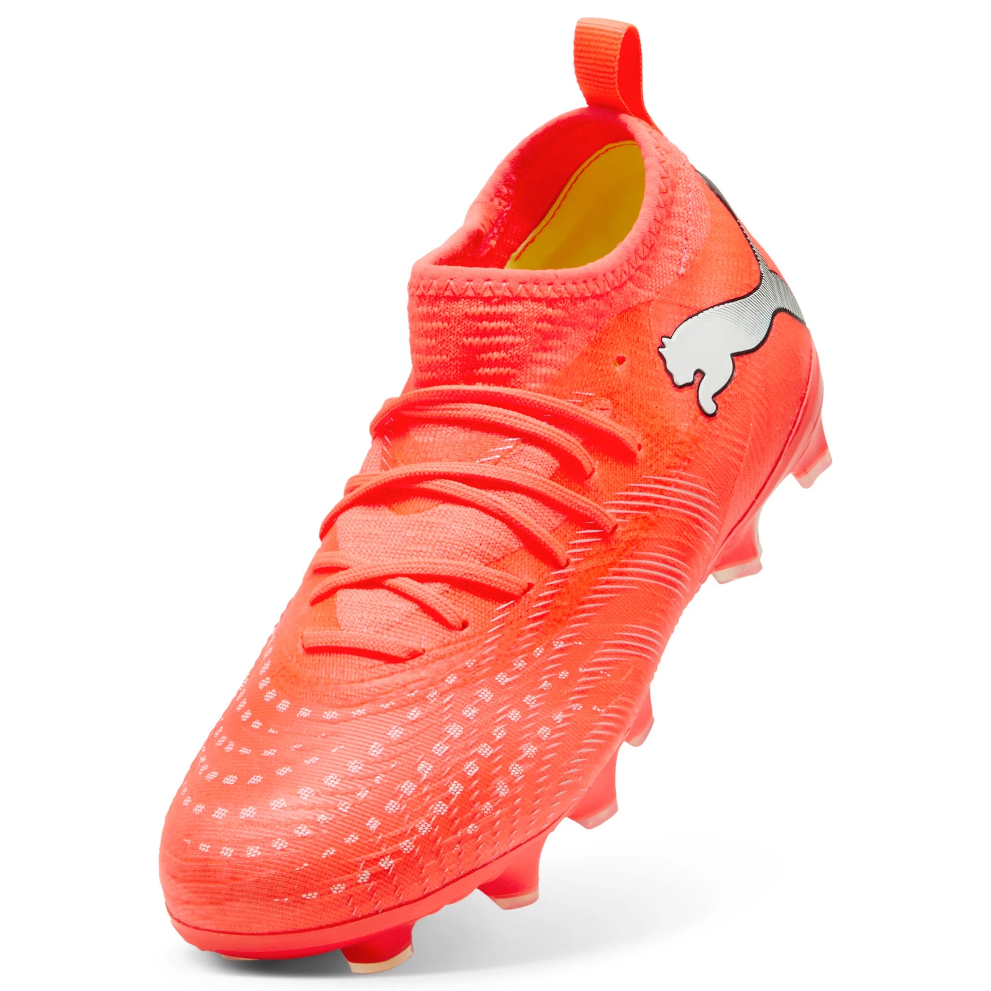 PUMA Future 9 Match FG AG Firm Multi Ground Youth Soccer Cleats Red White Black