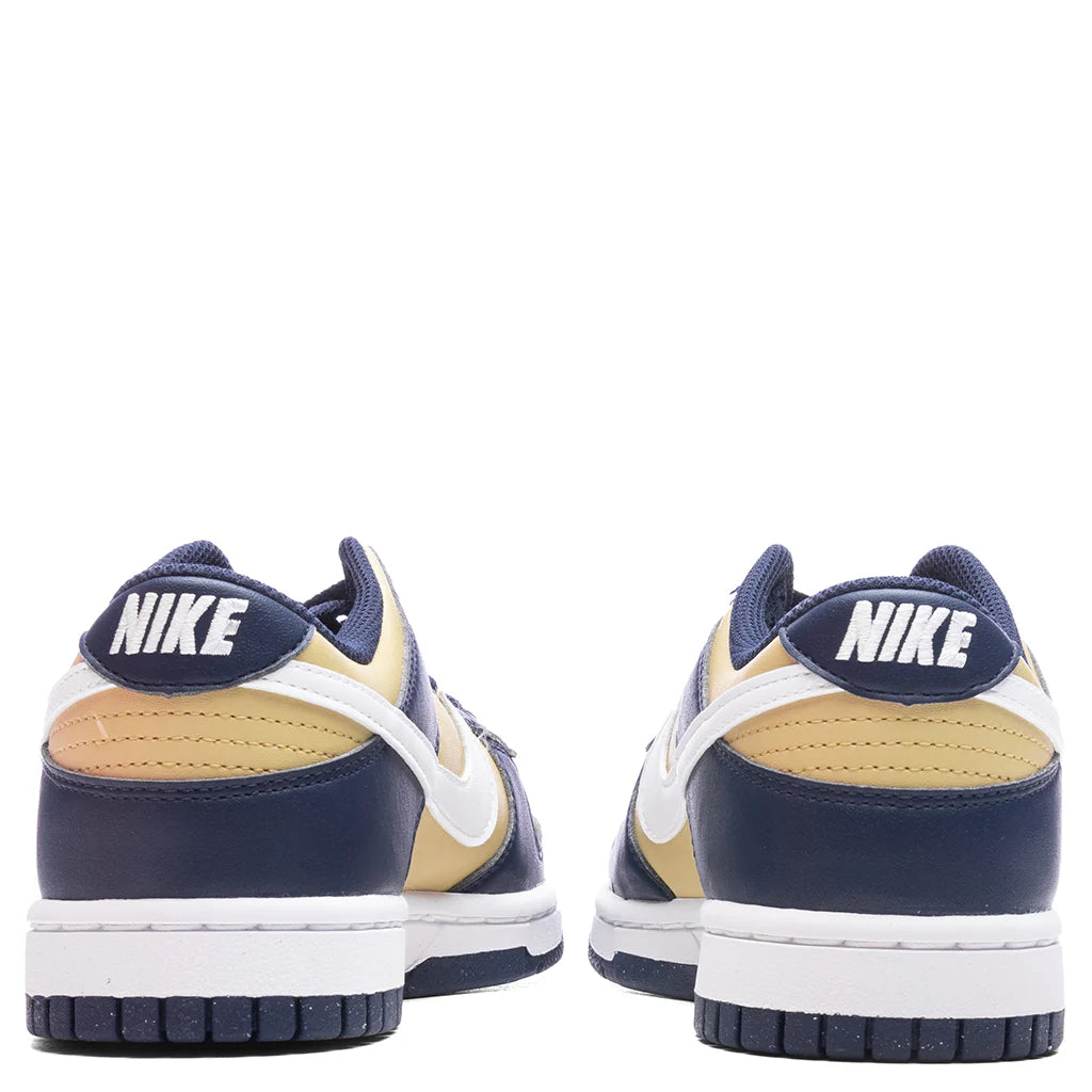 Womens Dunk Low Next Nature Midnight Navy White Team Gold