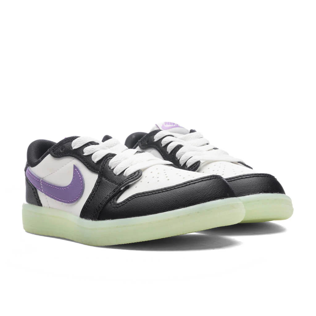 Air Jordan 1 Retro Low OG PS Black Black Raspberry Volt Tint