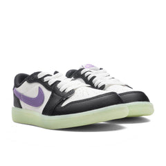 Air Jordan 1 Retro Low OG PS Black Black Raspberry Volt Tint