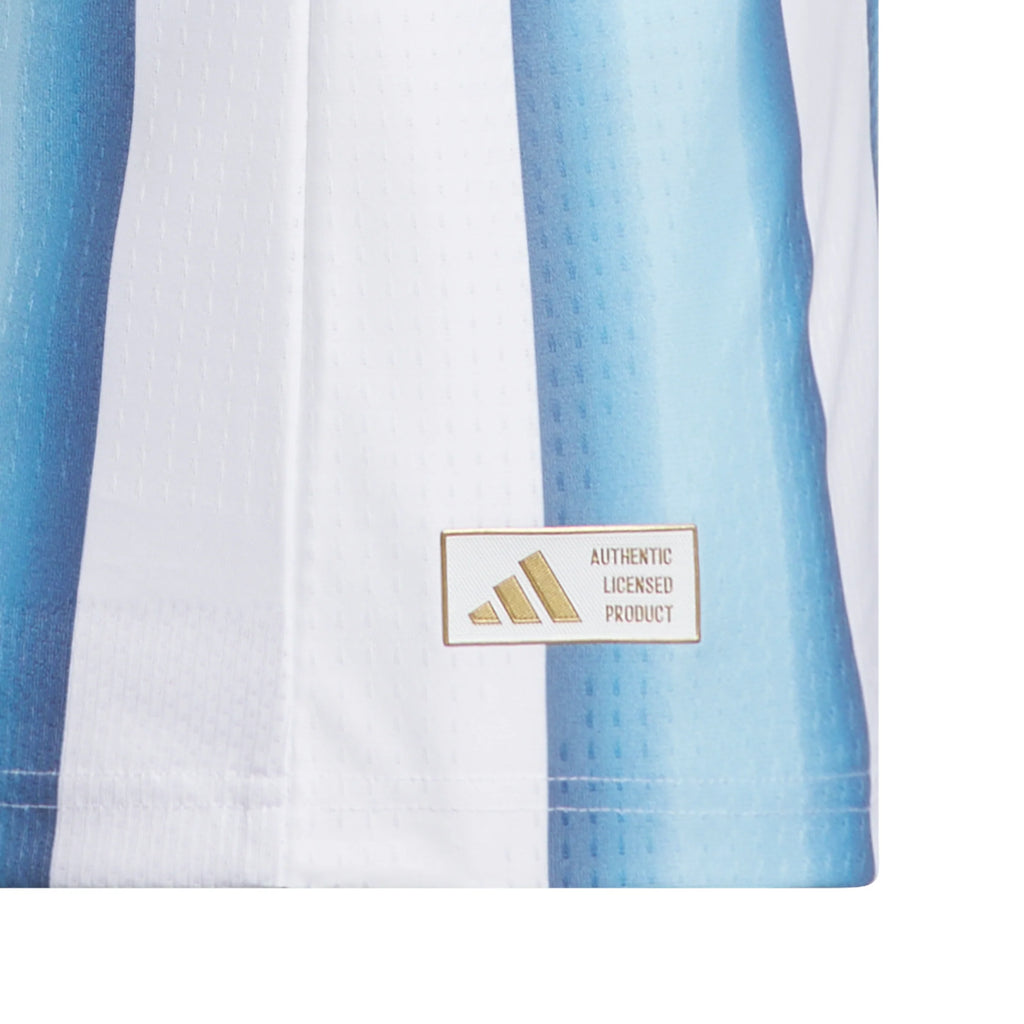adidas Argentina Home Authentic Youth Soccer Jersey 26 White Blue