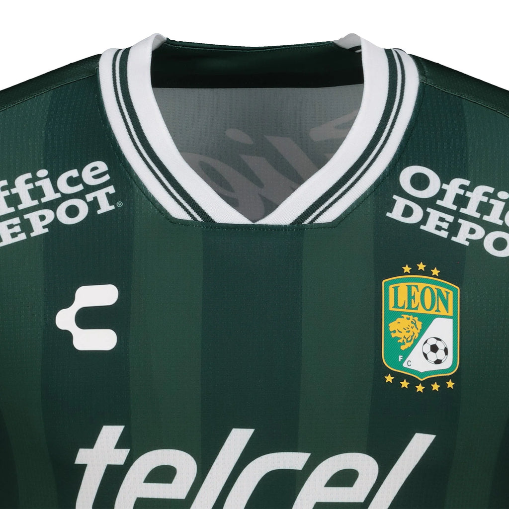 Charly Mens Leon Home Soccer Jersey 2025 Green