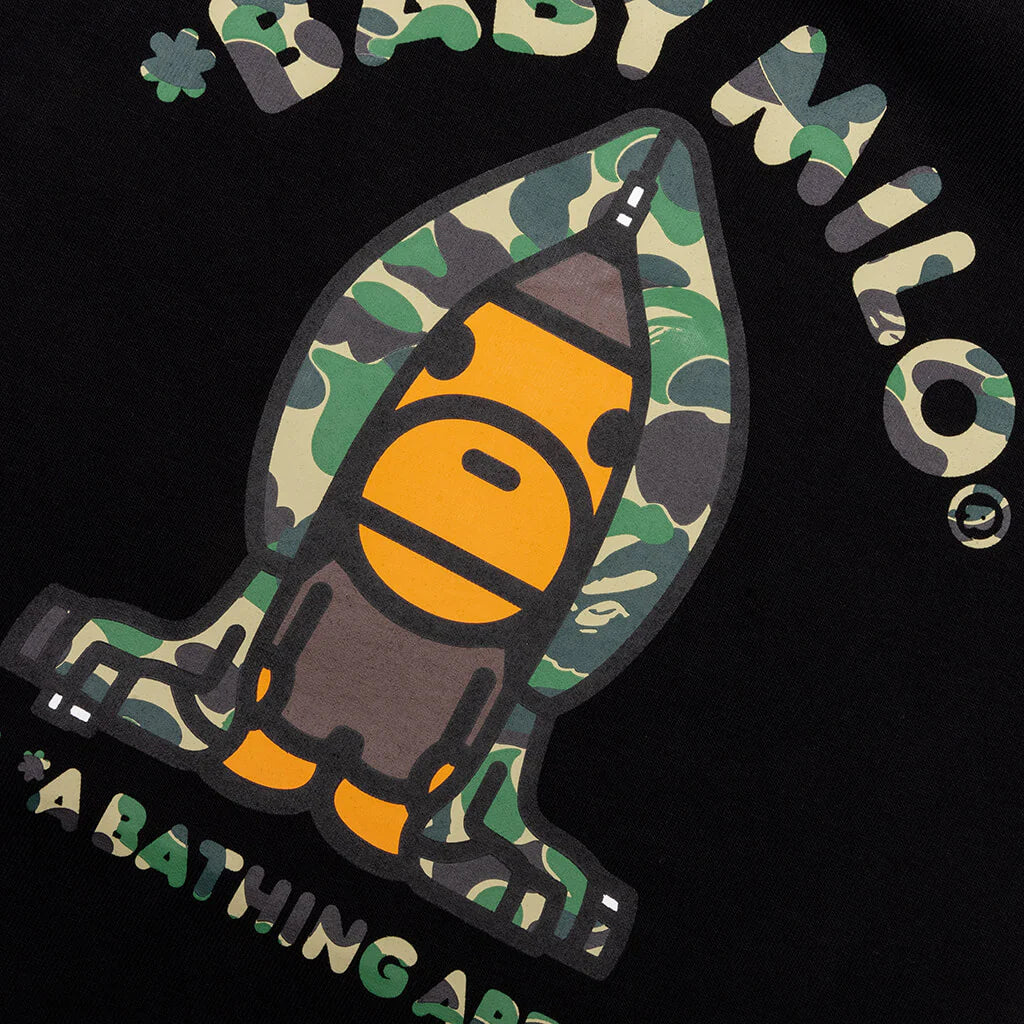 Kids ABC Camo Milo Hoodie Tee Black Green