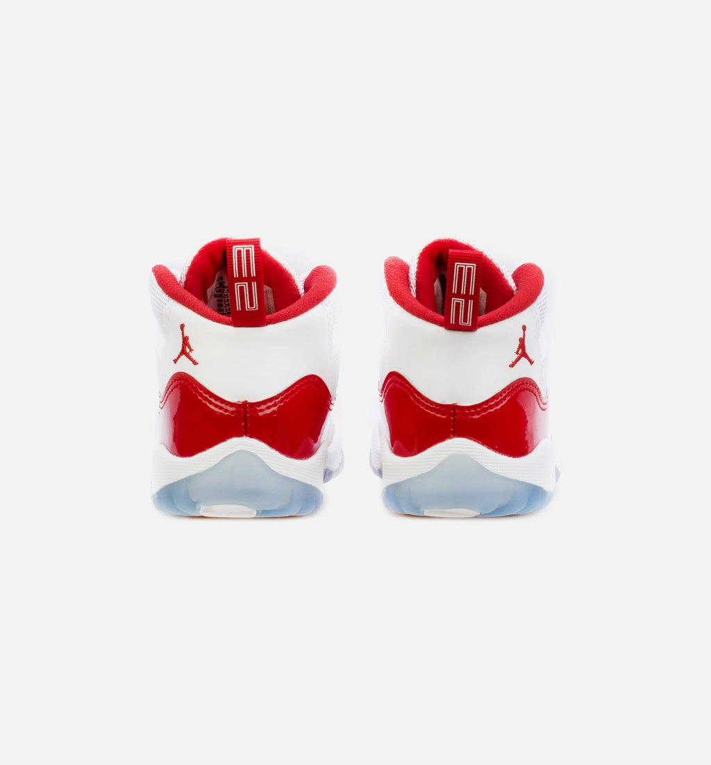 Air Jordan 11 Retro Infant Toddler Lifestyle Shoe White Red