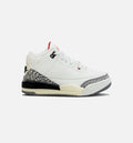 Air Jordan 3 Retro White Cement Reimagined Preschool Lifestyle Shoe White Grey