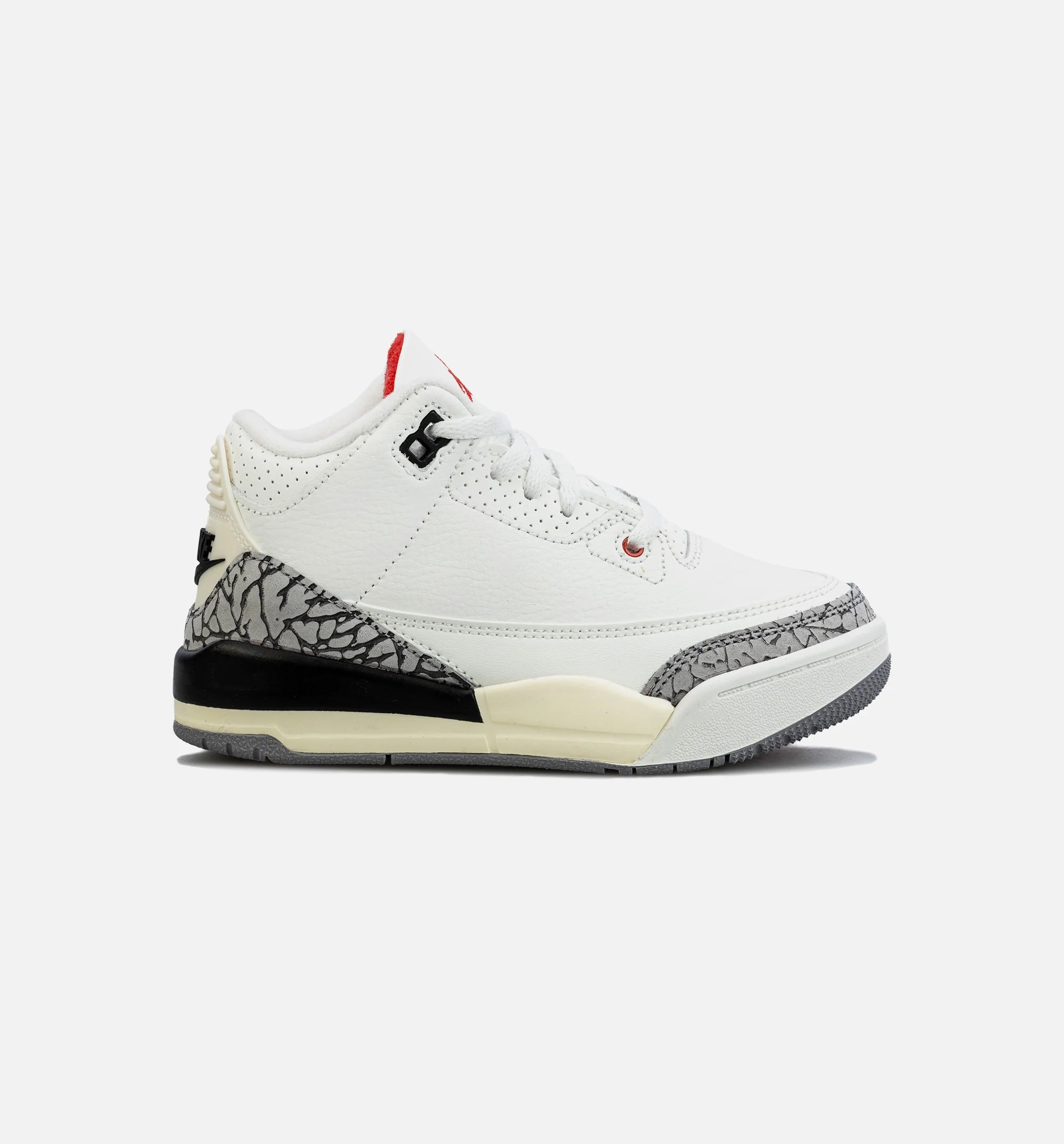 Air Jordan 3 Retro White Cement Reimagined Preschool Lifestyle Shoe White Grey