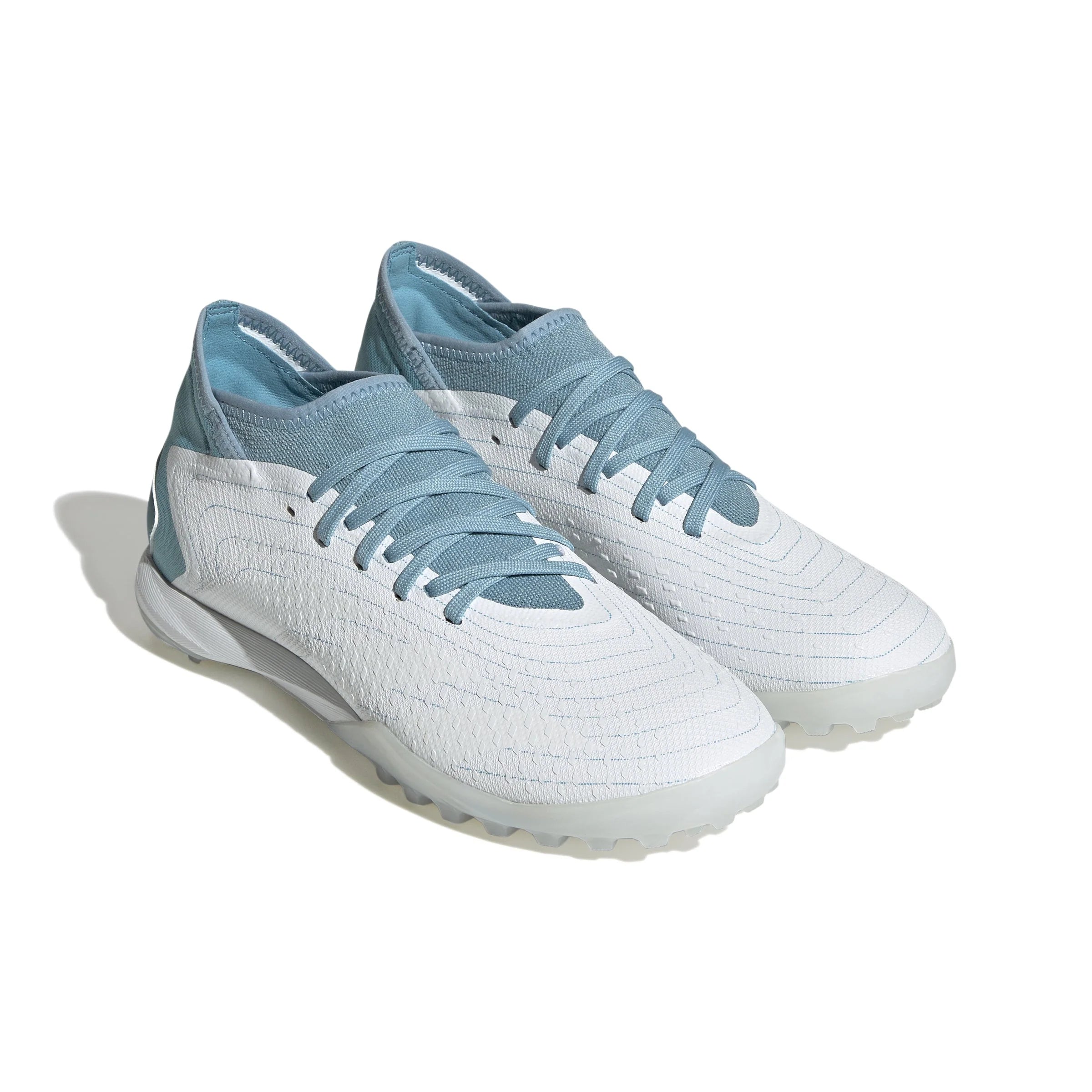 adidas Predator Accuracy3 TF Turf Shoes White Grey Blue