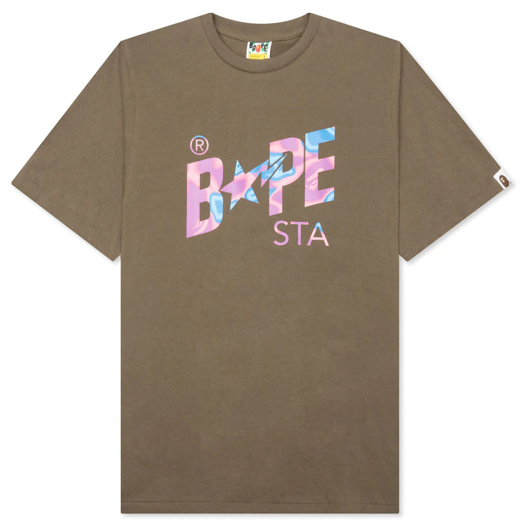 Liquid Camo Bape Sta Logo Tee Brown
