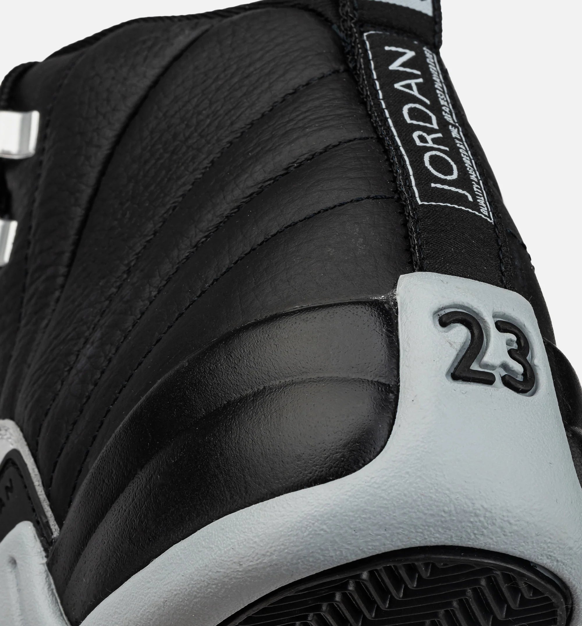 Air Jordan 12 Retro Black And Wolf Grey Grade School Lifestyle Shoe Black Wolf Grey White