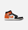 Air Jordan 1 Mid Mens Lifestyle Shoe Starfish White Sail Black