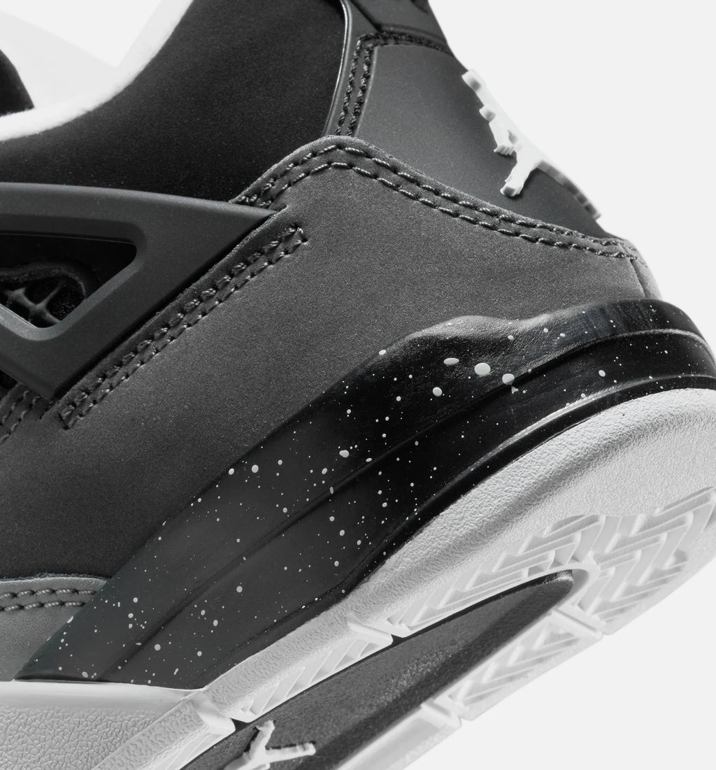 Air Jordan 4 Retro Fear Preschool Lifestyle Shoe Black White Anthracite Black Pure Platinum
