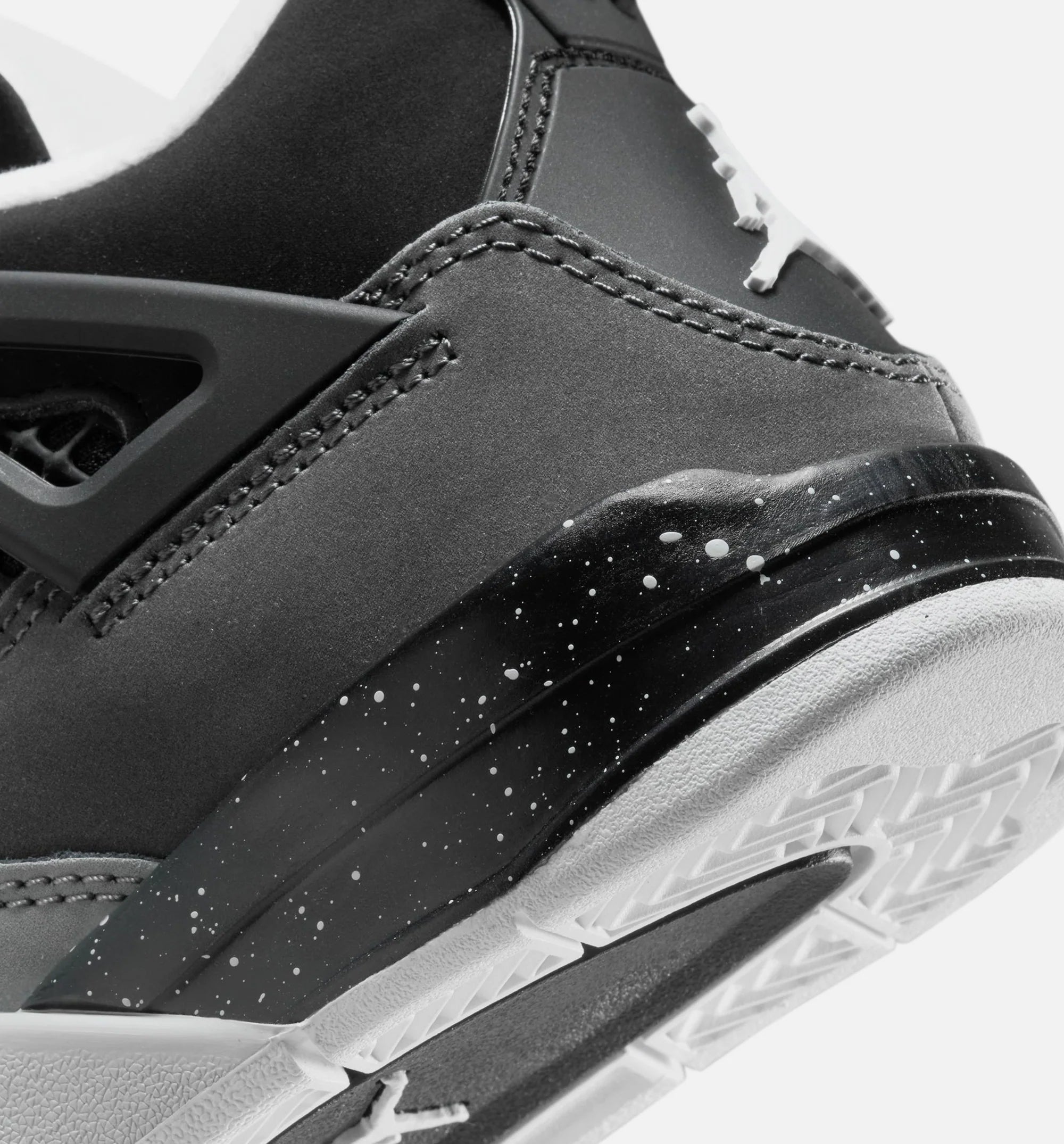 Air Jordan 4 Retro Fear Preschool Lifestyle Shoe Black White Anthracite Black Pure Platinum