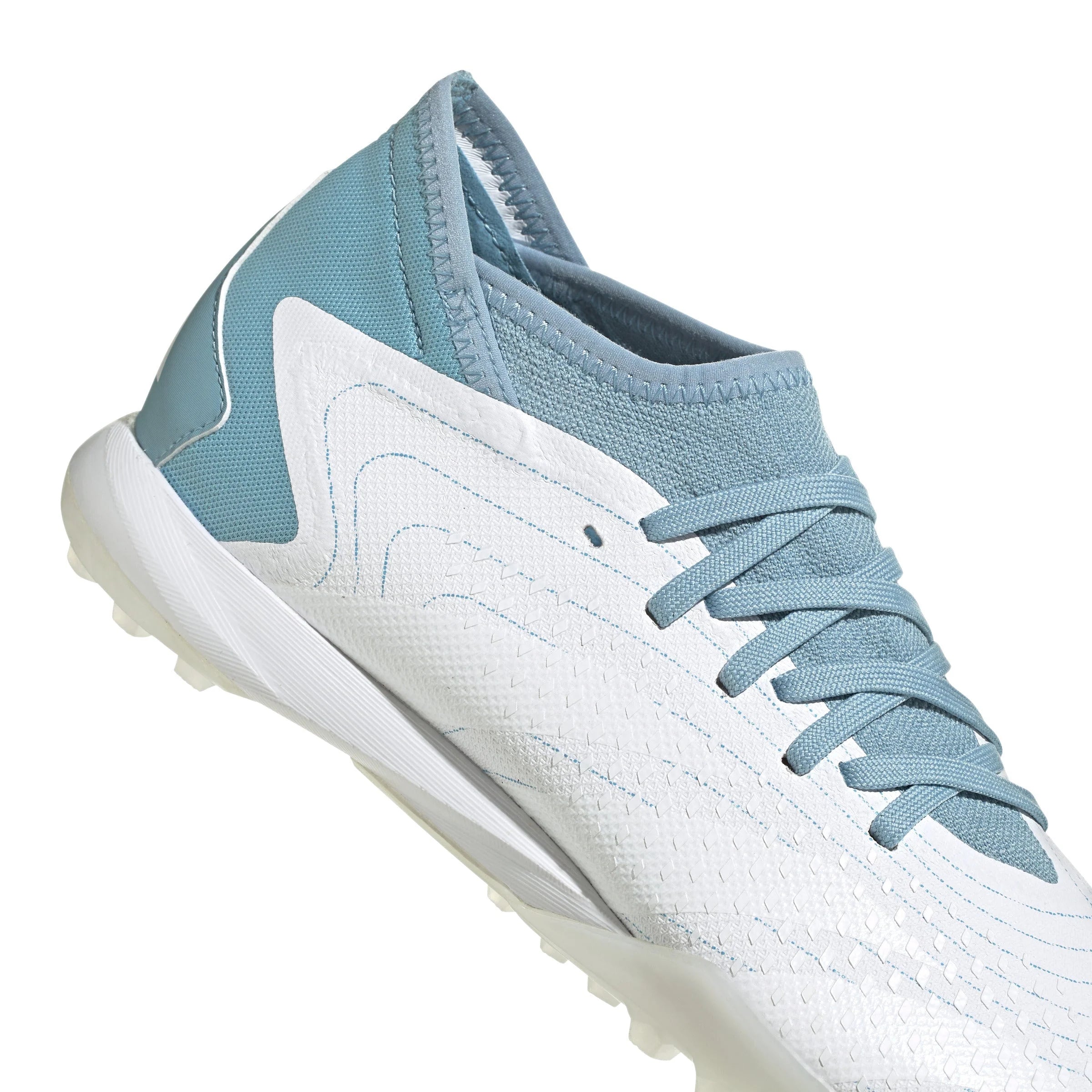 adidas Predator Accuracy3 TF Turf Shoes White Grey Blue