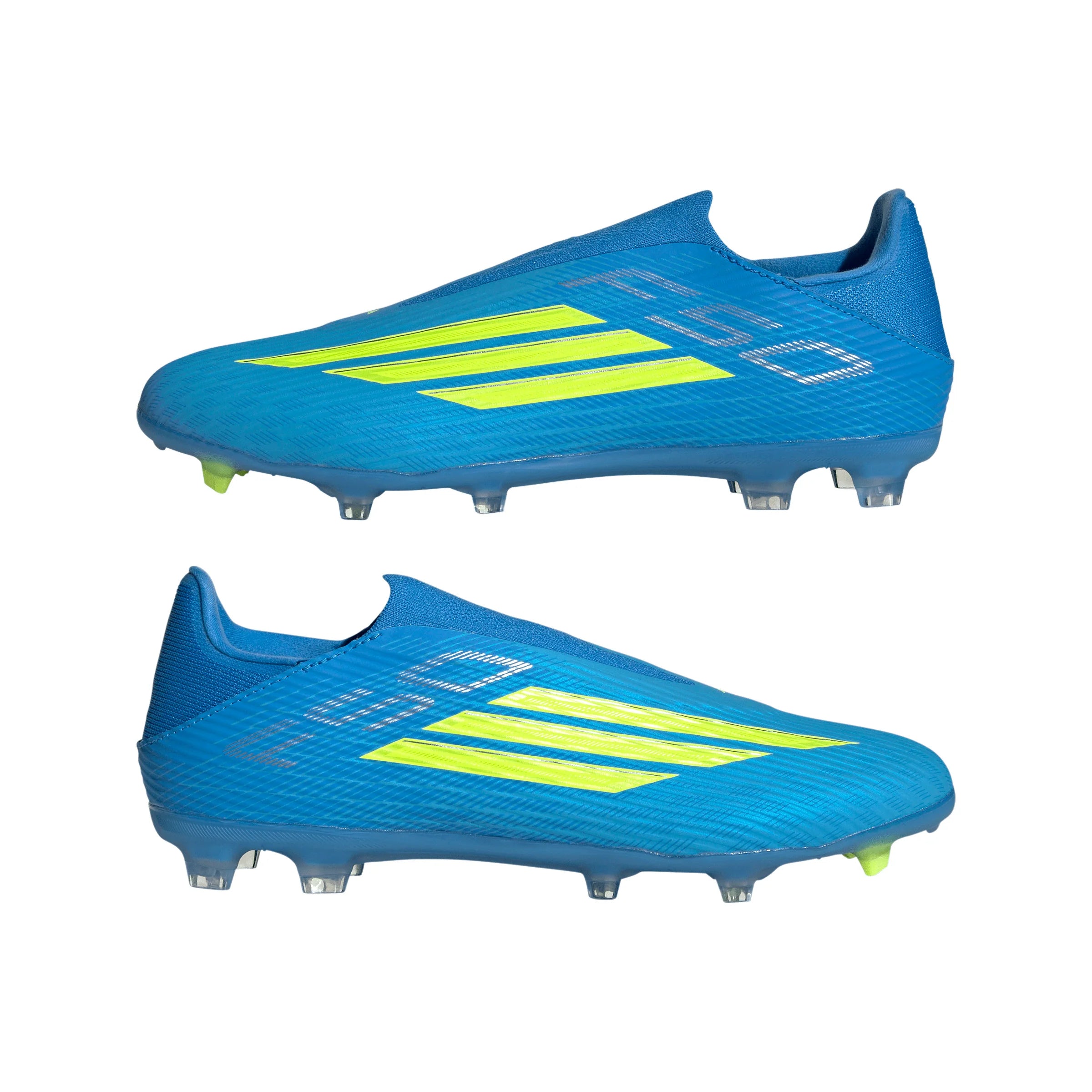 adidas F50 League Laceless FG MG Firm Ground Multi Ground Mens Soccer Cleats Blue Yellow Aqua