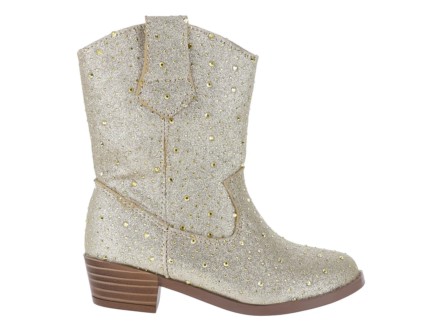 Botas Vaqueras Divitas Color Oro para Niña