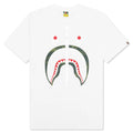 Color Camo Shark Tee White Green