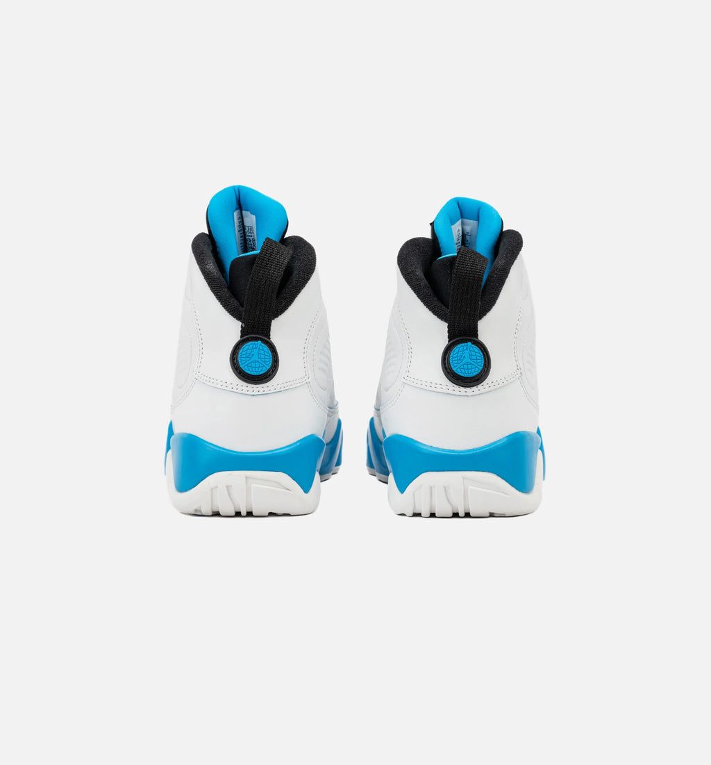 Air Jordan 9 Retro Powder Blue Grade School Lifestyle Shoe Summit White Black Powder Blue