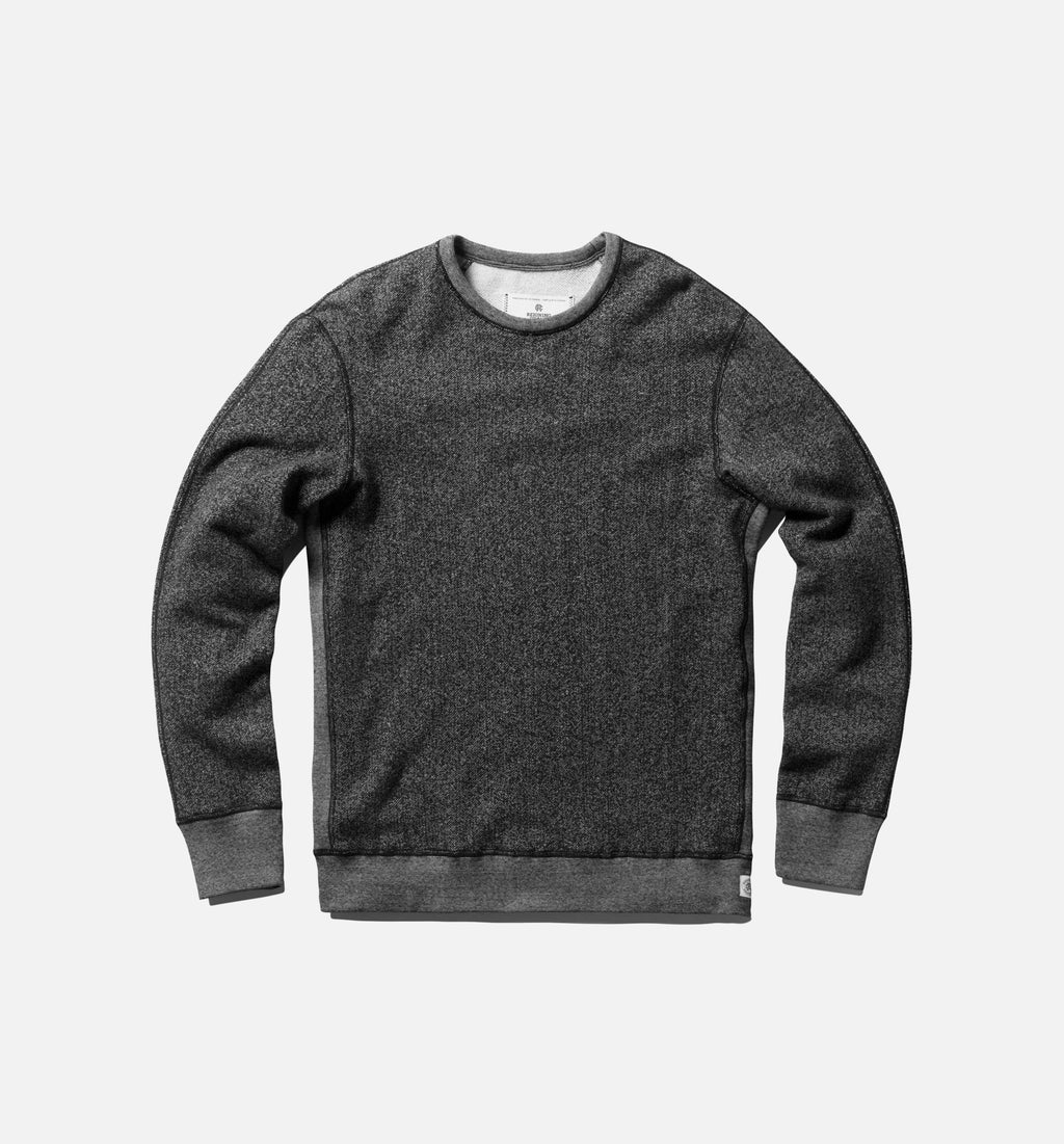 Reigning Champ Tiger Terry Long Sleeve Crew Sweater Mens Black