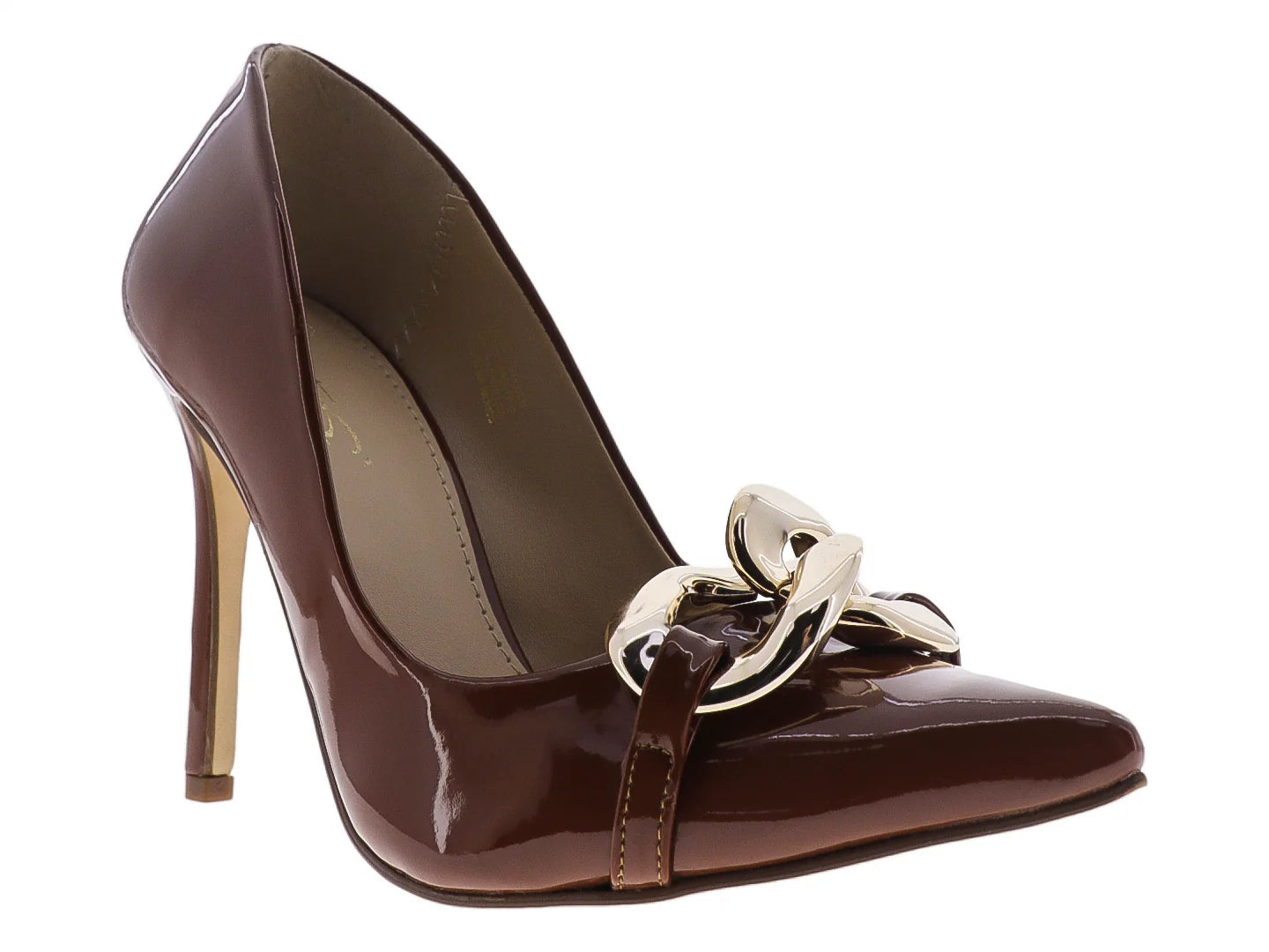 Zapatillas Senties Charol Color Cacahuate para Mujer