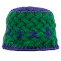 Running Man Crochet Hat Green Blue
