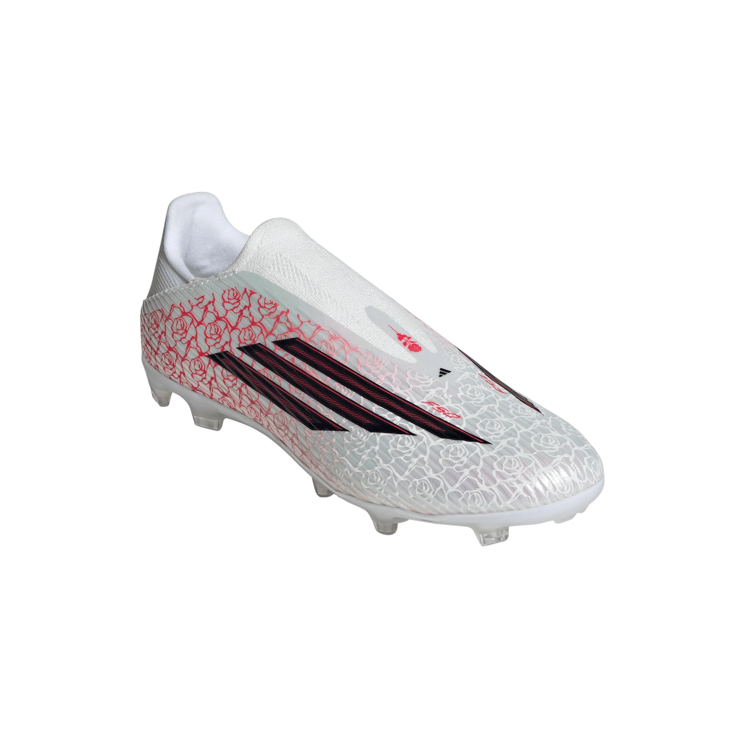 adidas F50 League Laceless FG MG Firm Ground Multi Ground Mens Soccer Cleats White Black Red