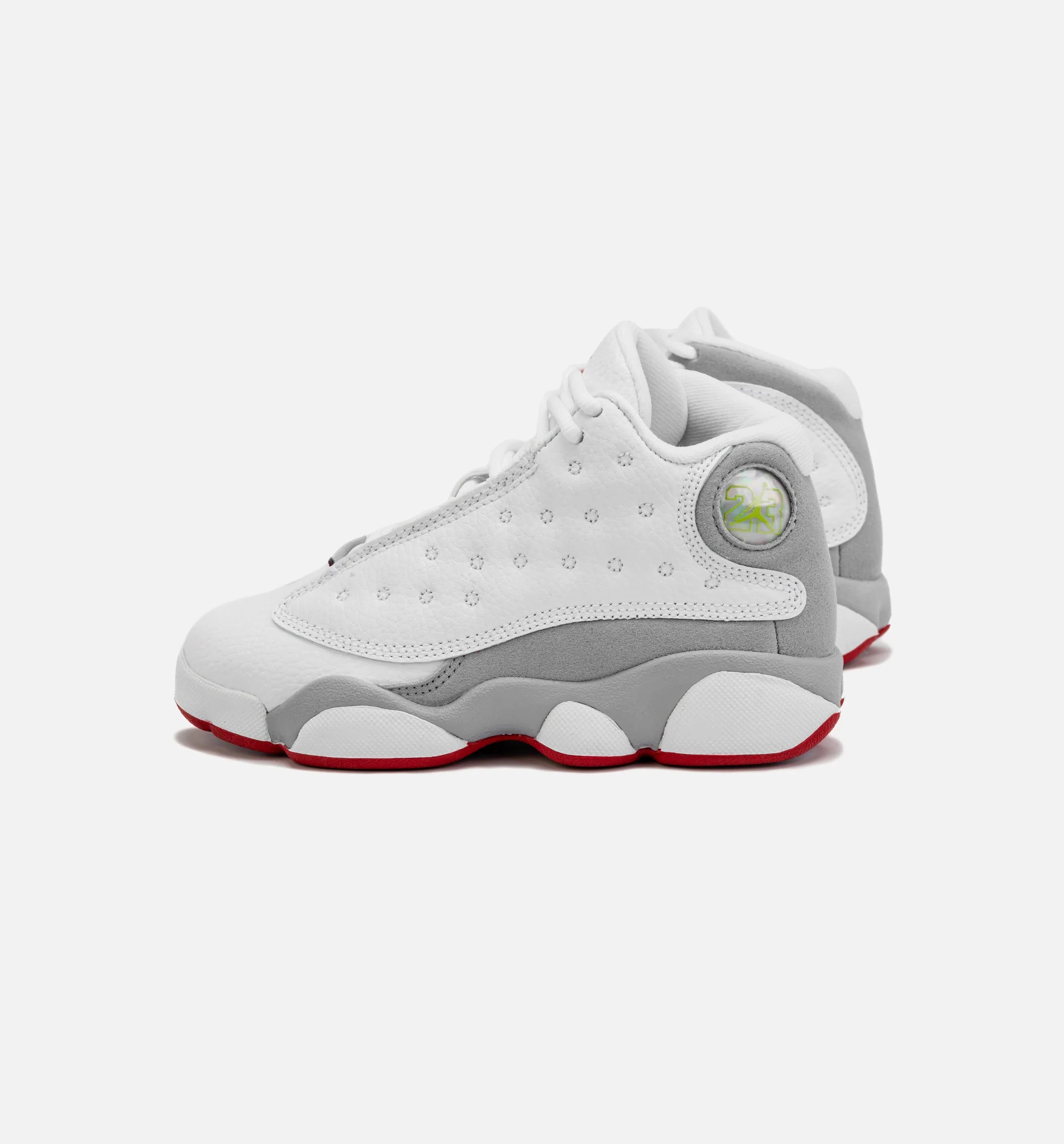Air Jordan 13 Retro Wolf Grey Preschool Lifestyle Shoe White Grey Free Shipping