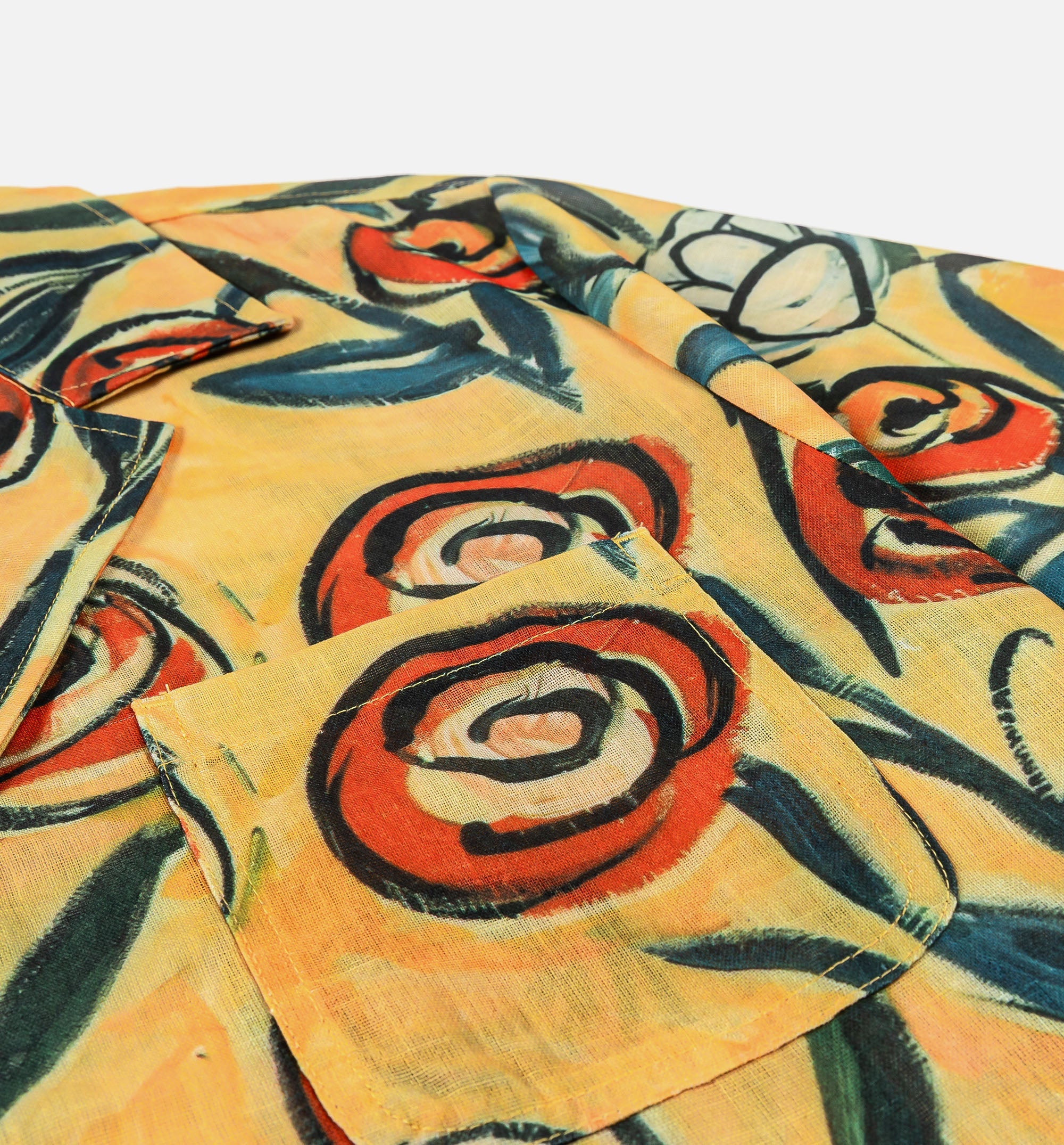 Brush Camp Mens Short Sleeve Shirt Orange