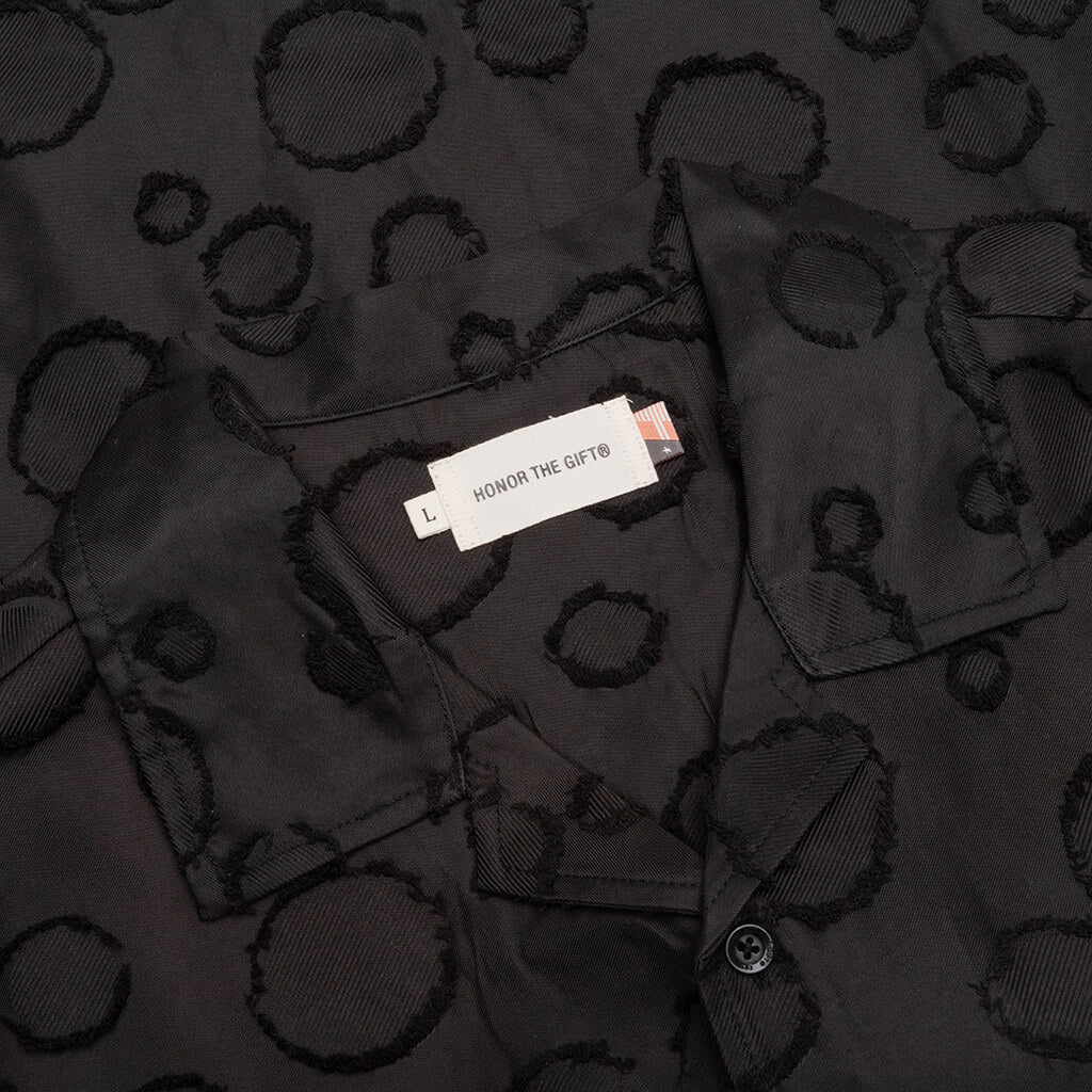 Polka Dot Camp Shirt Black