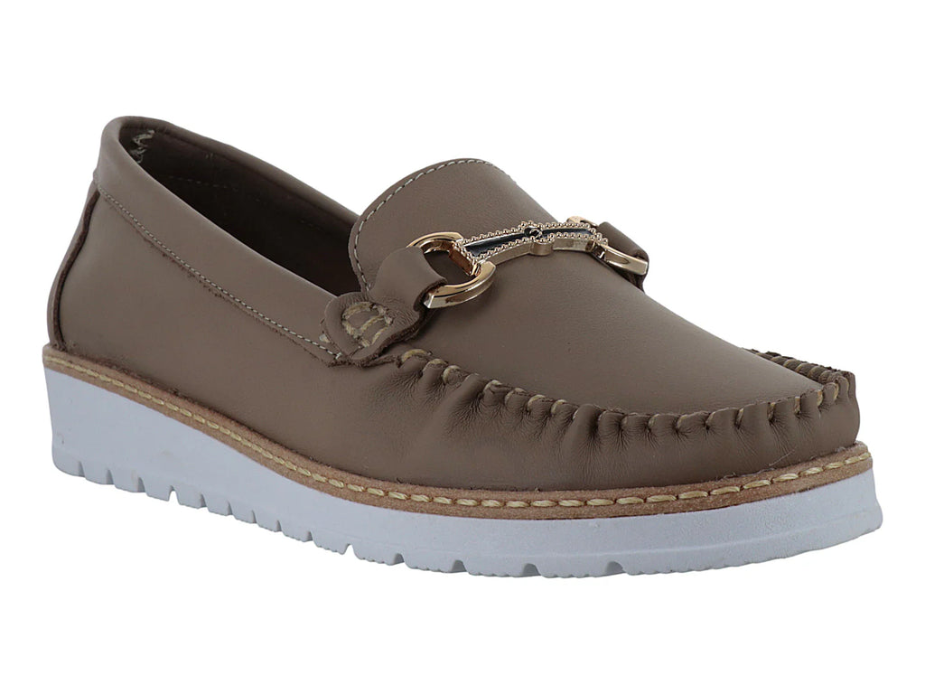 Zapatos Mocasines Luna Rosa Color Cajeta para Mujer