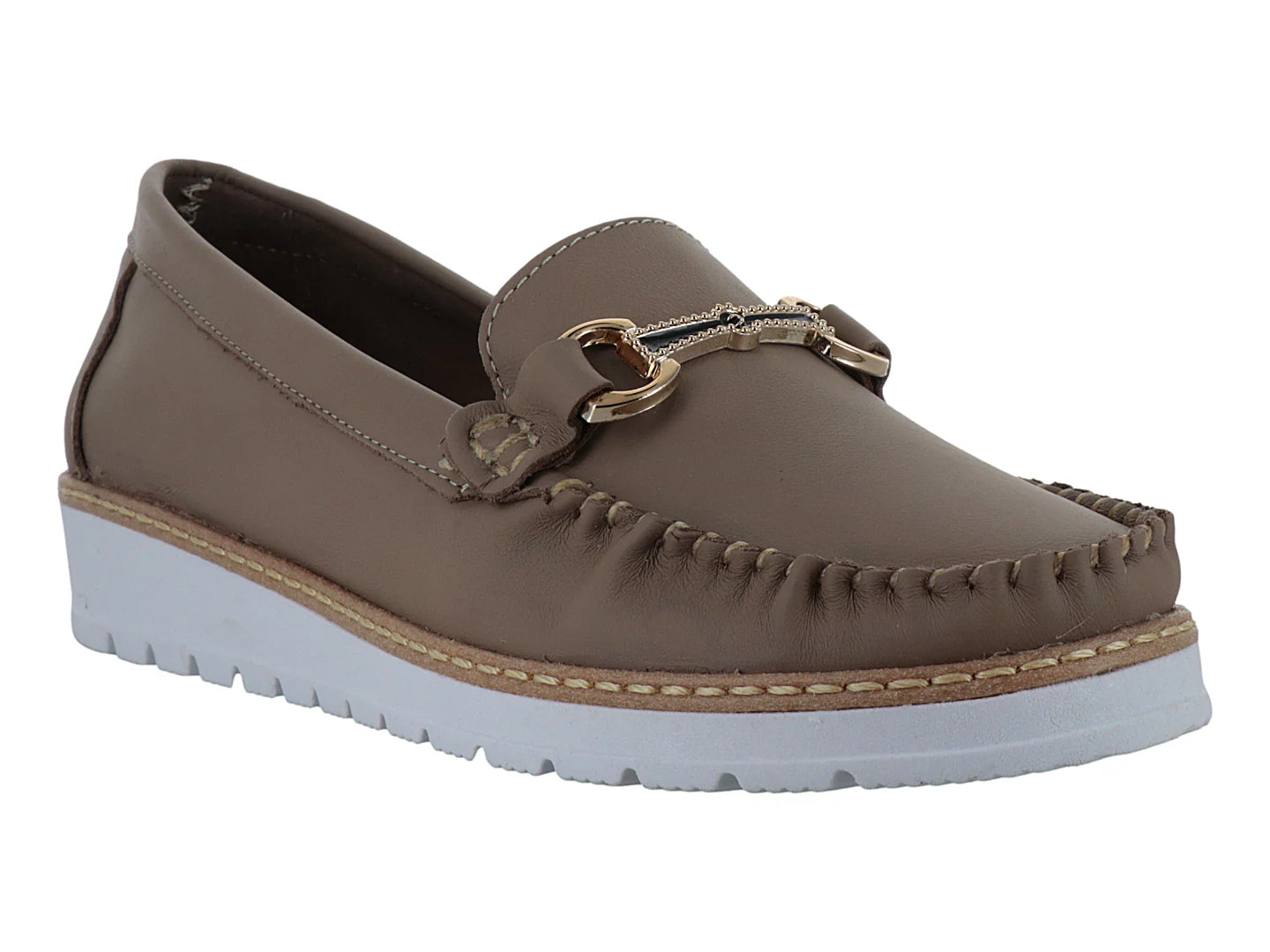 Zapatos Mocasines Luna Rosa Color Cajeta para Mujer