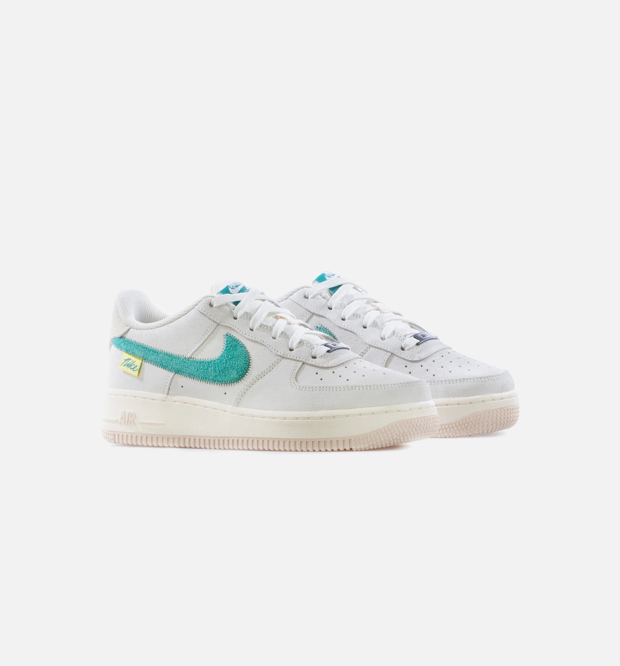 Air Force 1 LV Test of Time Grade School Lifestyle Shoe Sail Coconut Milk Pearl White Green Noise
