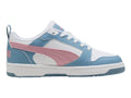 Tenis PUMA Rebound V6 Lo Blanco Rosa y Azul para Niña