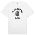 1st Camo College Tee White Green