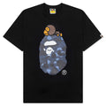 Color Camo Milo on Big Ape Tee Black Navy