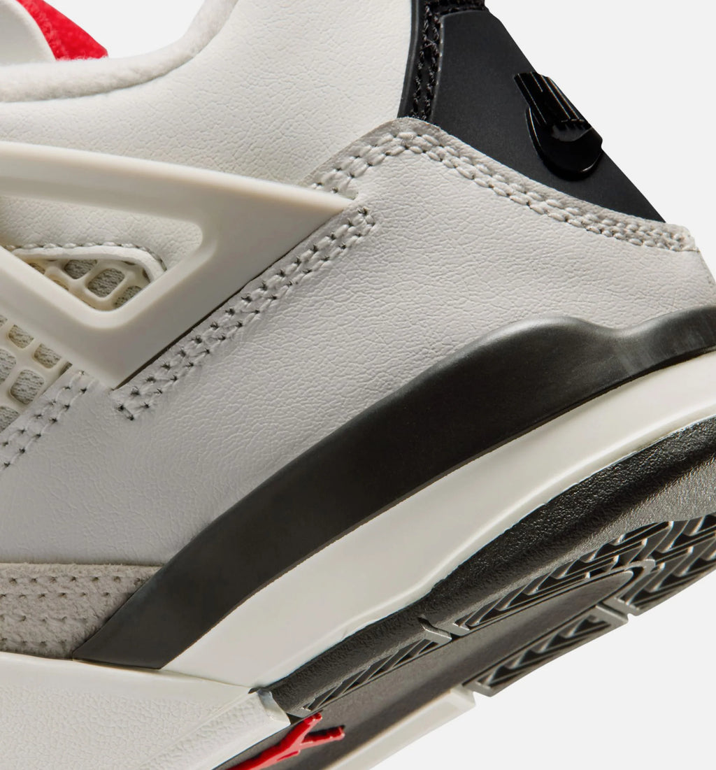 Air Jordan 4 Retro Flight Club Preschool Lifestyle Shoe Sail Black University Red