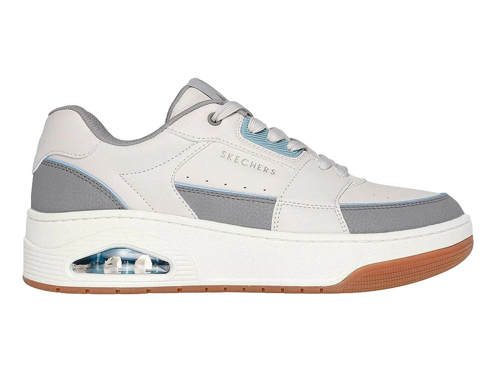 Tenis Skechers One Court Beige y Gris para Hombre