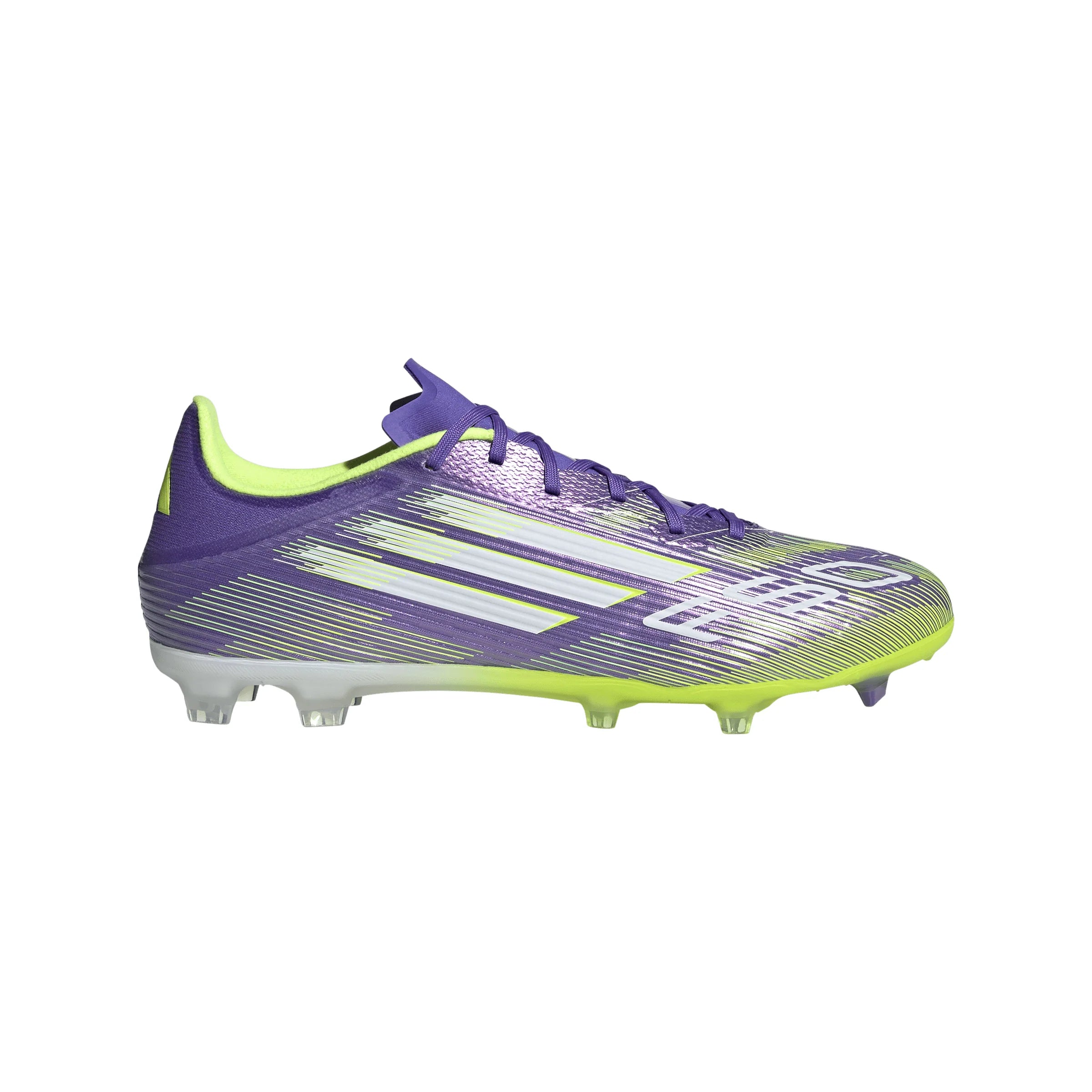 adidas F50 League Firm Multi Ground Soccer Cleats Purple White Lemon