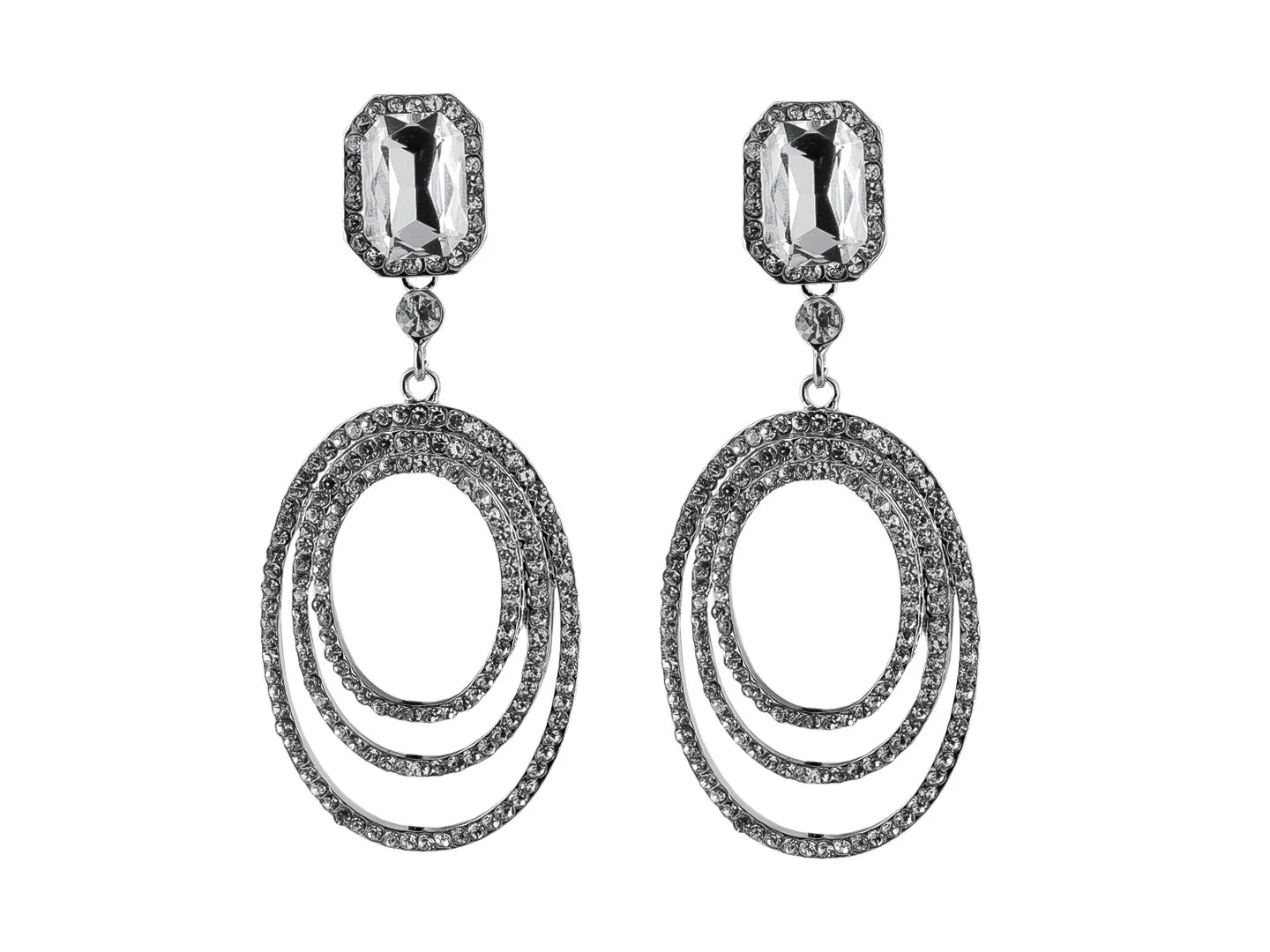 Aretes Roze Fiesta Color Plata para Mujer
