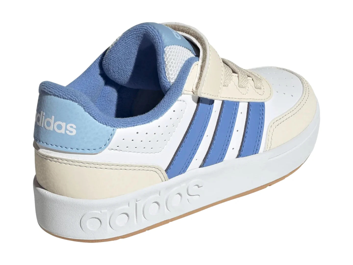 Tenis Adidas Breakbase Blanco y Azul para Niño