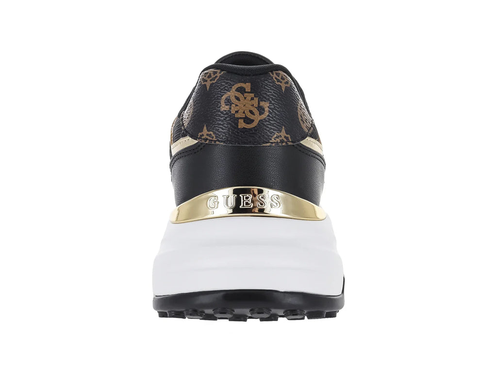 Tenis Guess Fonzi Negro con Dorado para Mujer