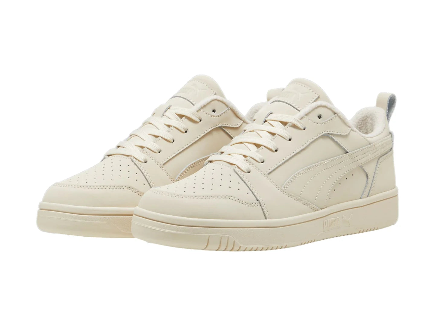 Tenis PUMA Rebound V6 Low Nubuck Blanco Hueso para Hombre