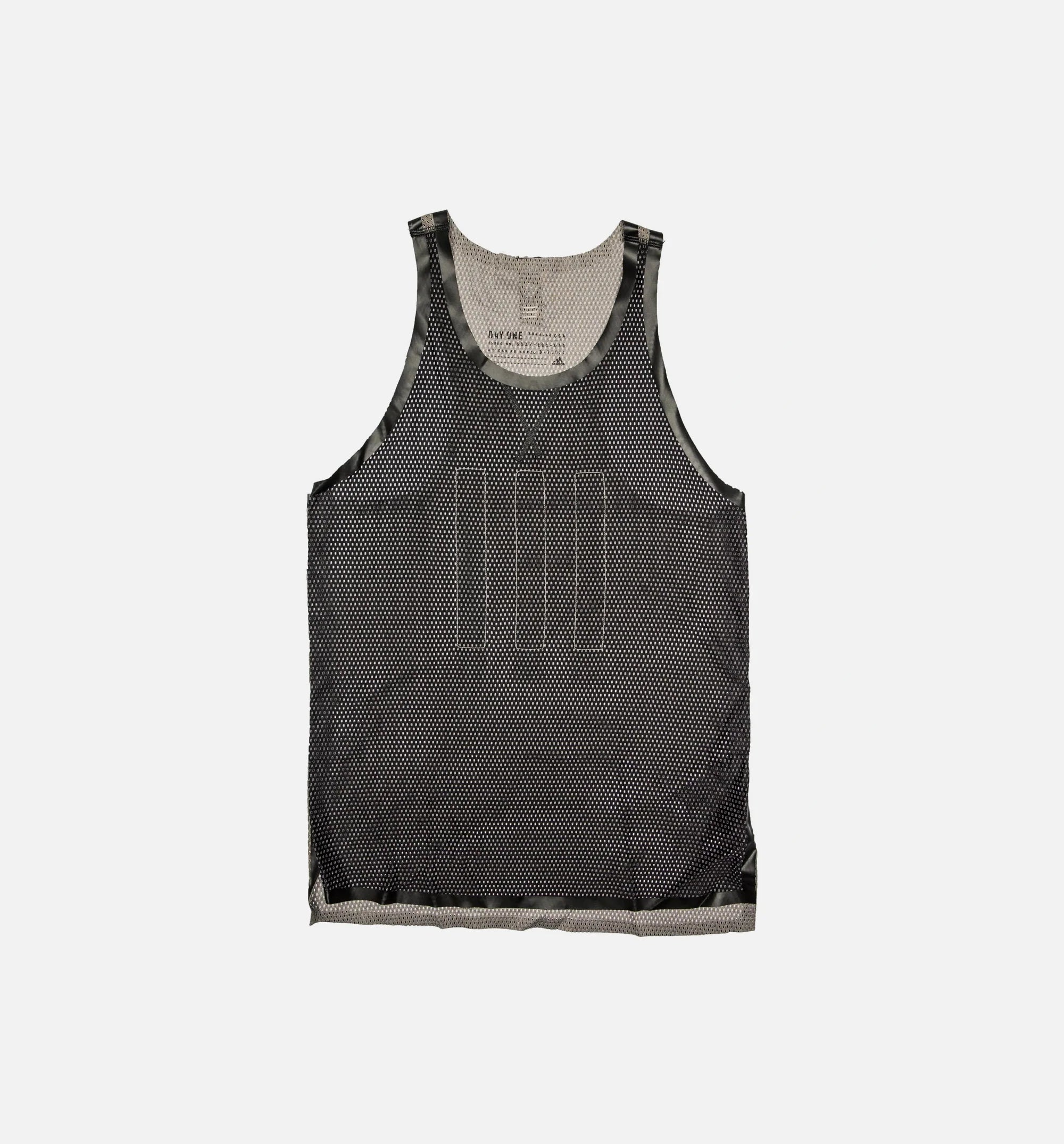 adidas Consortium X Day One Mesh Singlet Tank Top Mens Black Light Brown