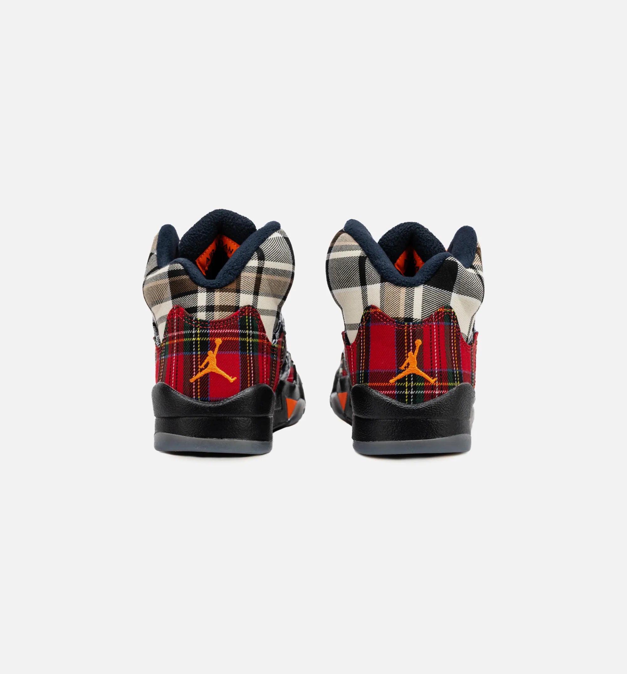 Air Jordan 5 Retro Plaid Grade School Lifestyle Shoe Black Multi