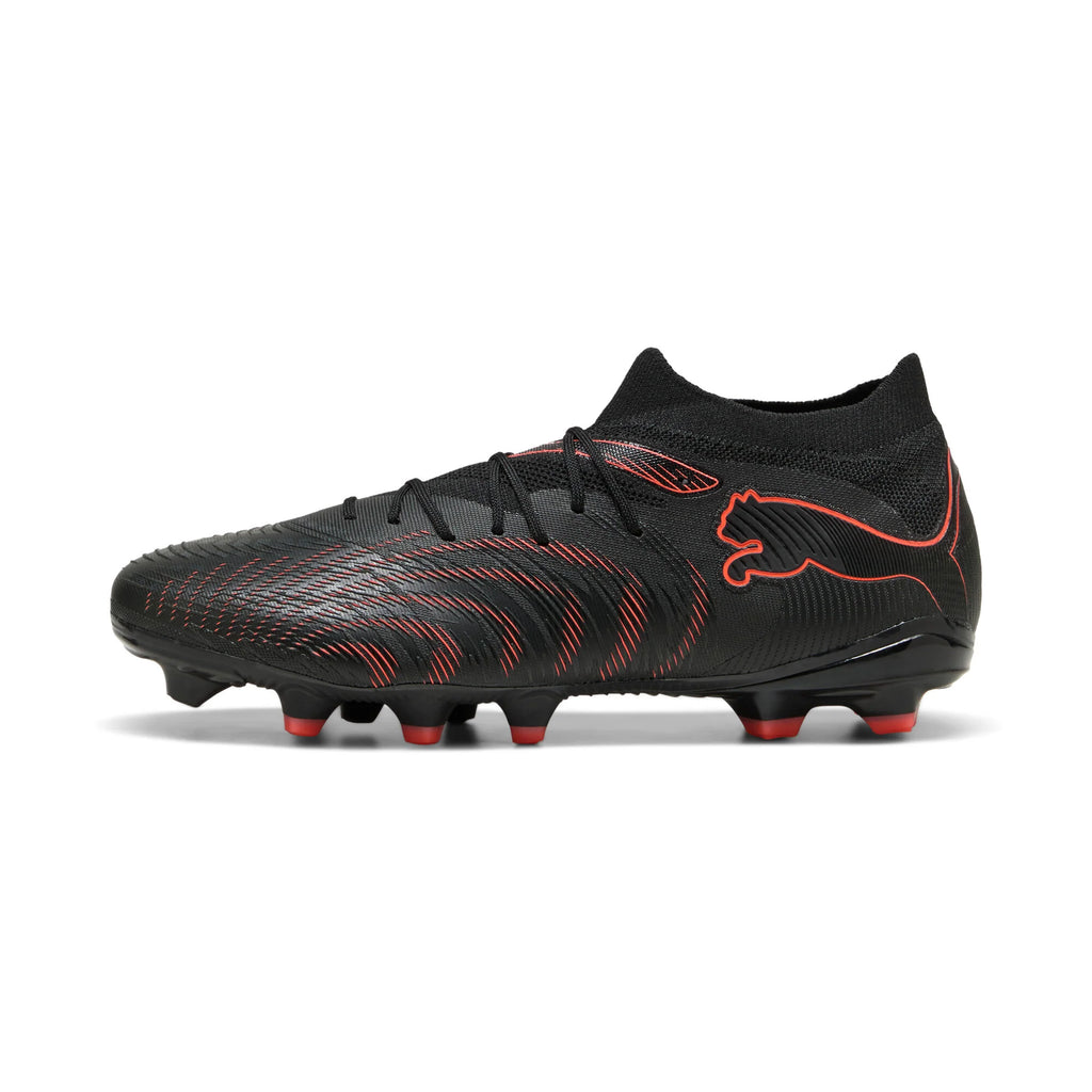PUMA Future 9 Match FG AG Firm Ground Artificial Ground Mens Soccer Cleats Black Red Gray