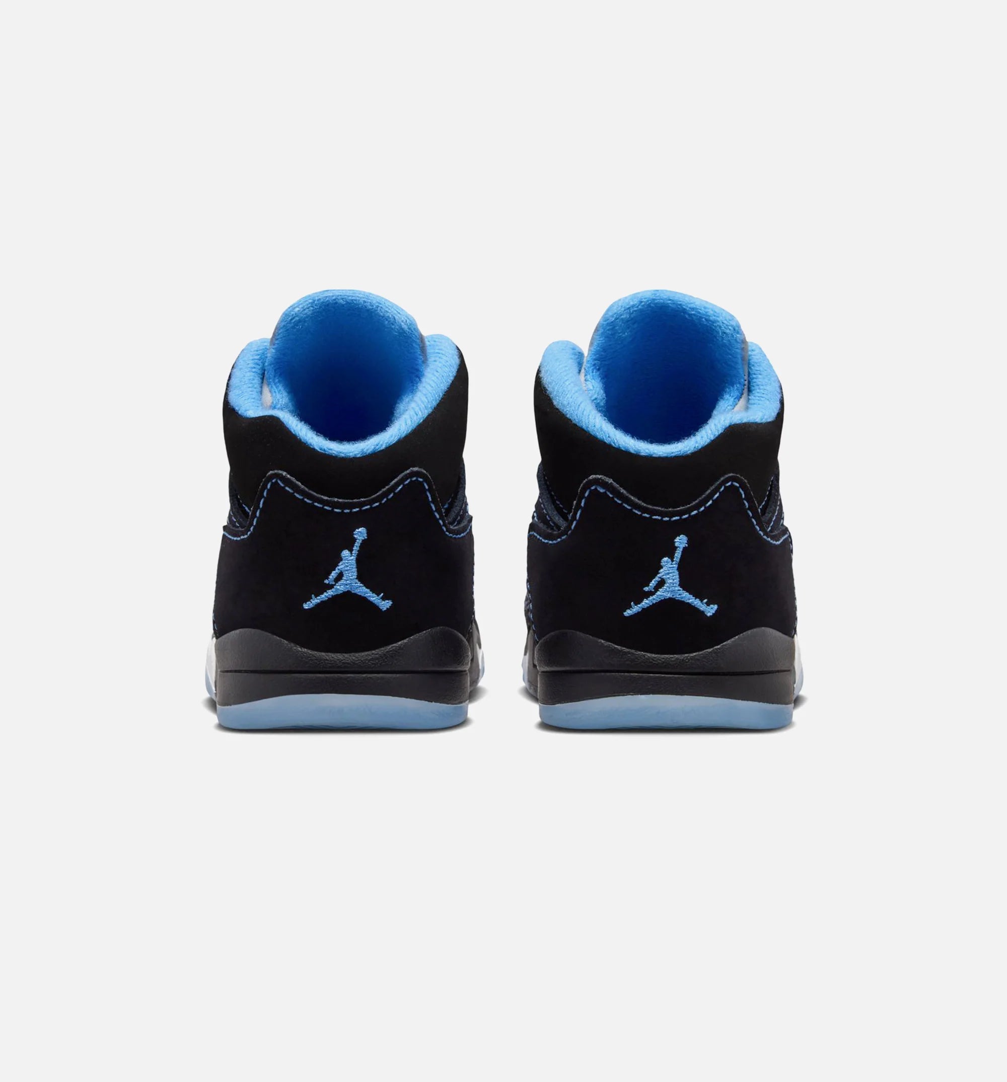 Air Jordan 5 Retro Black Carolina Infant Toddler Lifestyle Shoe Black University Blue White Free Shipping