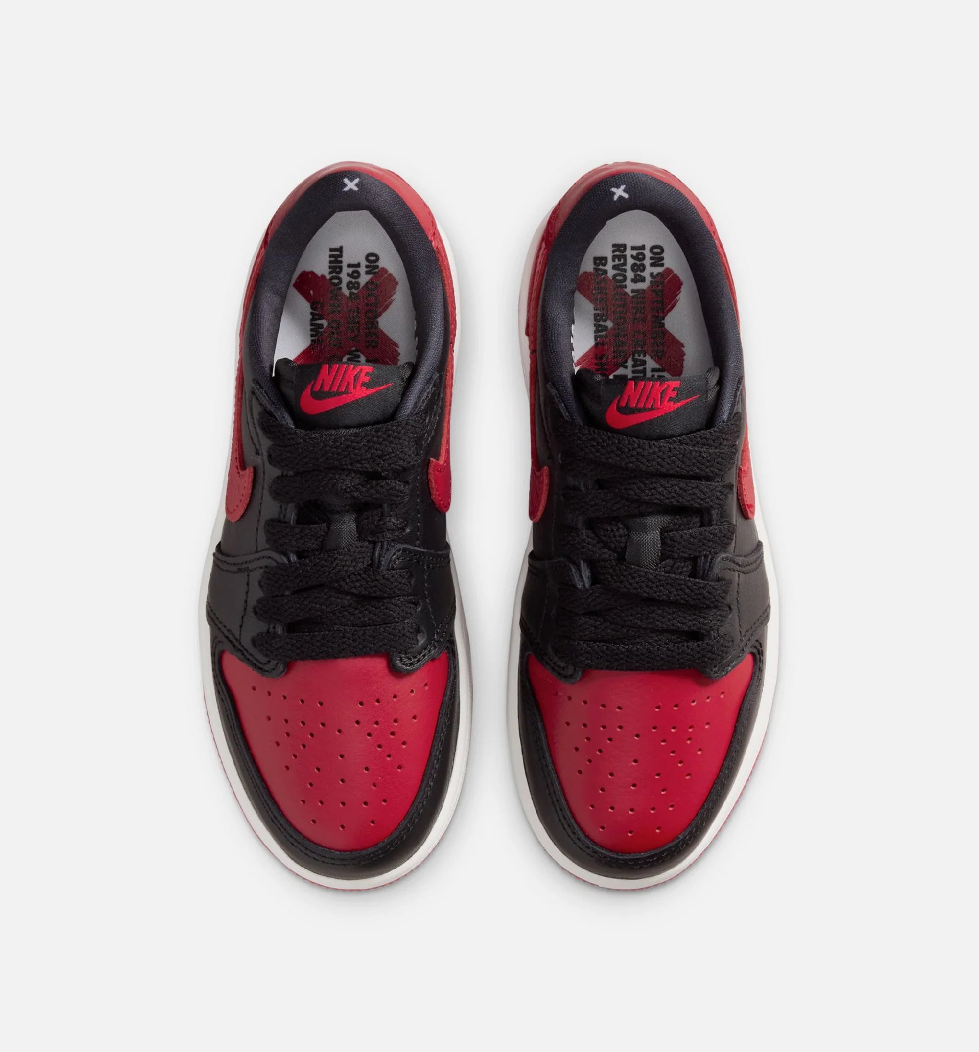 Air Jordan 1 Retro Low OG Banned Preschool Lifestyle Shoe Black Black Varsity Red Summit White Free Shipping