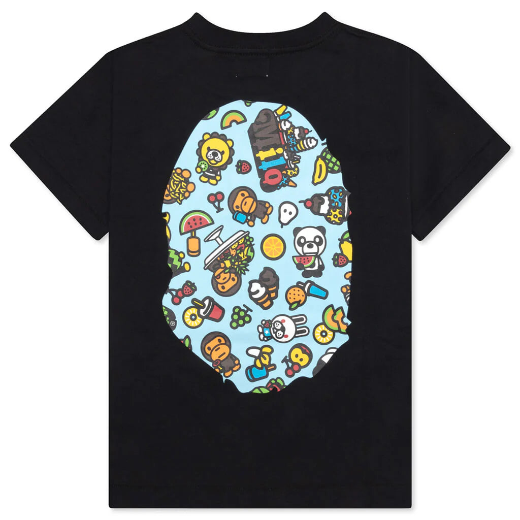 Kids Baby Milo Mixed Fruit Big Ape Head Tee Black