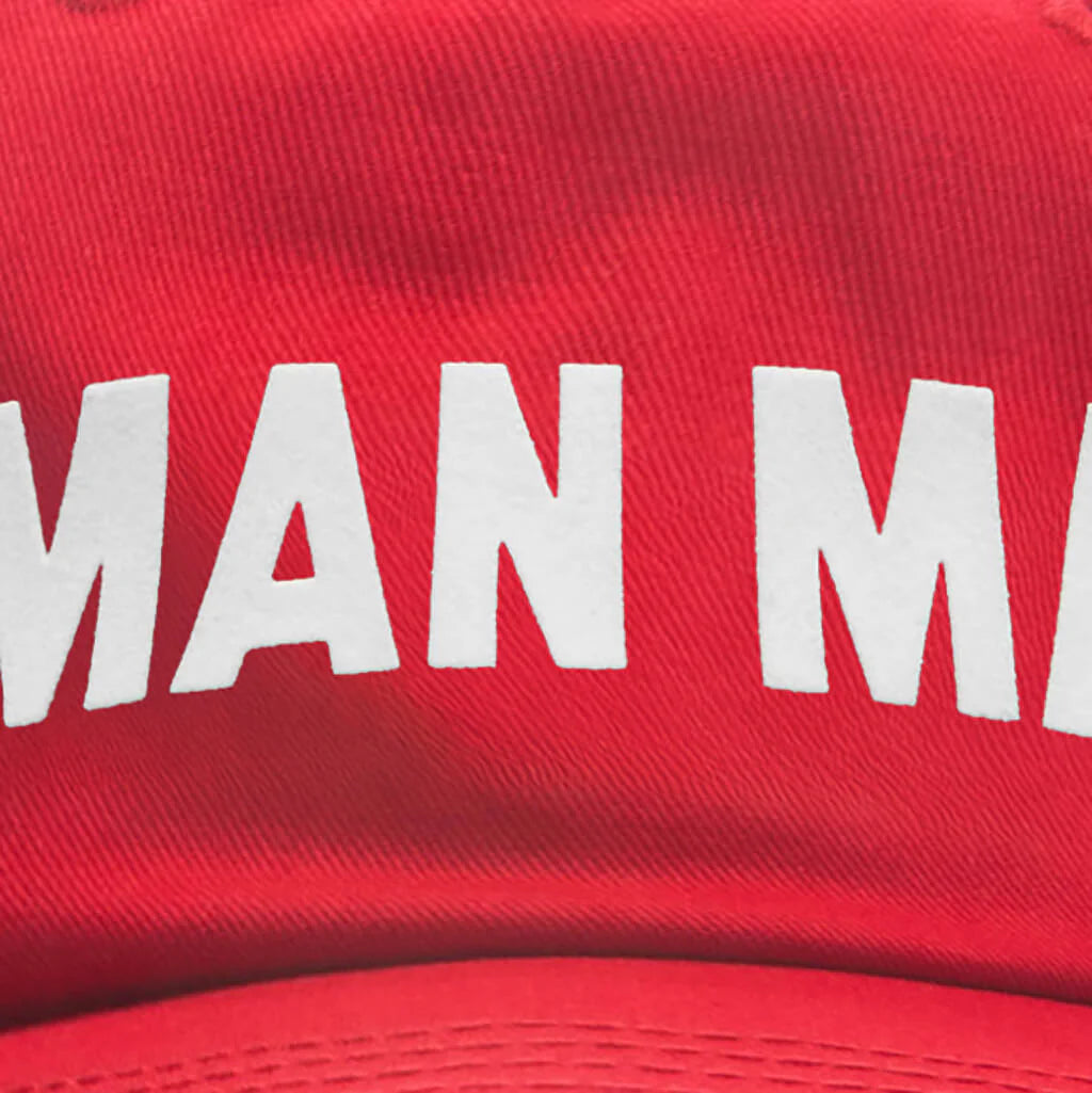 5 Panel Twill Cap Red